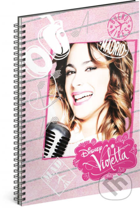 Spirálový blok Violetta – Music, nelinkovaný, A5 Presco Group