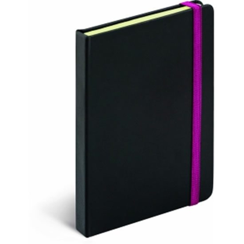 Notes Tucson černý/růžový (linkovaný)