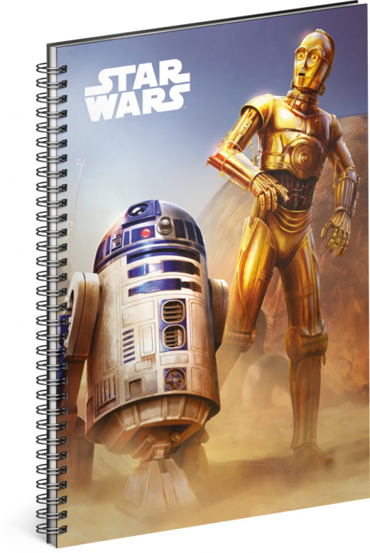 Spirálový blok Star Wars – Droid, linkovaný, A5 Presco Group