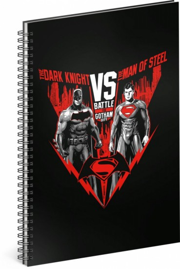 Spirálový blok Batman vs Superman, linkovaný , A4 Presco Group