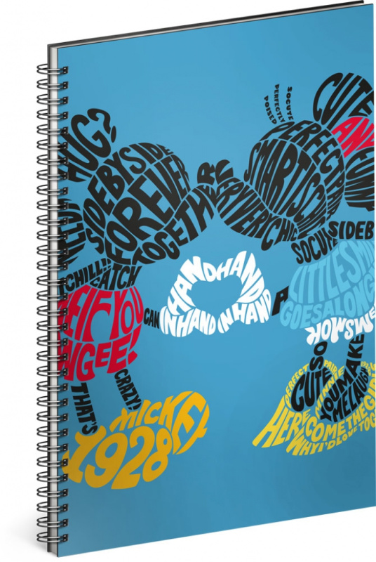 Spirálový blok Mickey – Kiss, linkovaný, A4 Presco Group