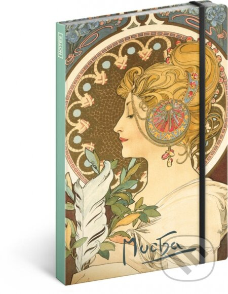 Notique blok 13 x 21 cm Alfons Mucha Pero nelinkovaný