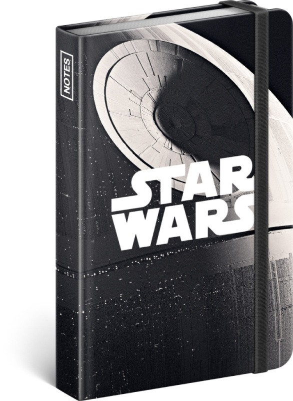 Notes Star Wars – Death Star (linkovaný s gumičkou na uzavření)