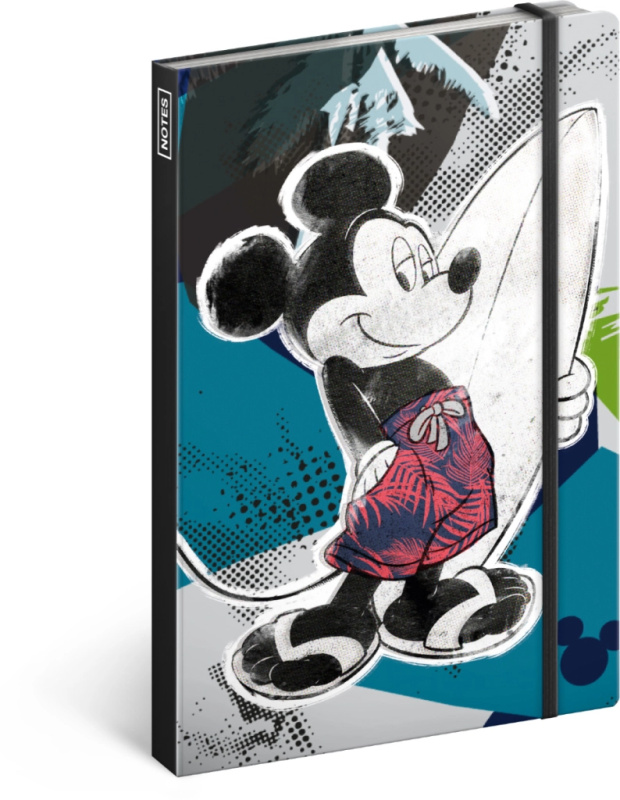 Poznámkový blok s Mickey Mousem, linkovaný