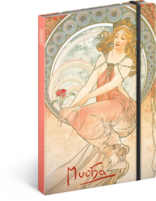 Notes Alfons Mucha – Malířství, linkovaný, 13 × 21 cm