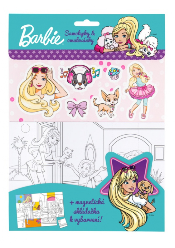 BARBIE – Omalovánky, magnetky, samolepky Presco Group