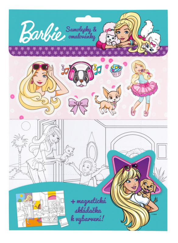 BARBIE – Omalovánky, magnetky, samolepky Presco Group