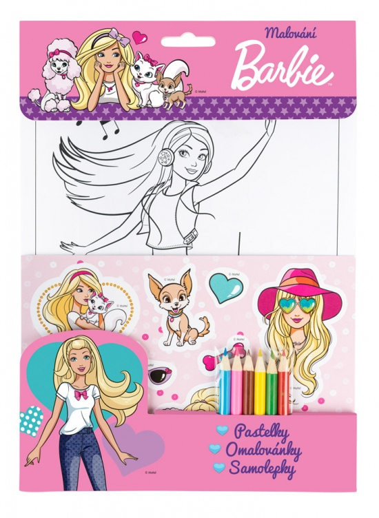 Barbie omalovánky a kreativní sada
