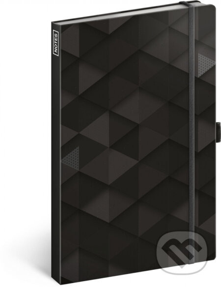 Notes Black (linkovaný s gumičkou na uzavření)