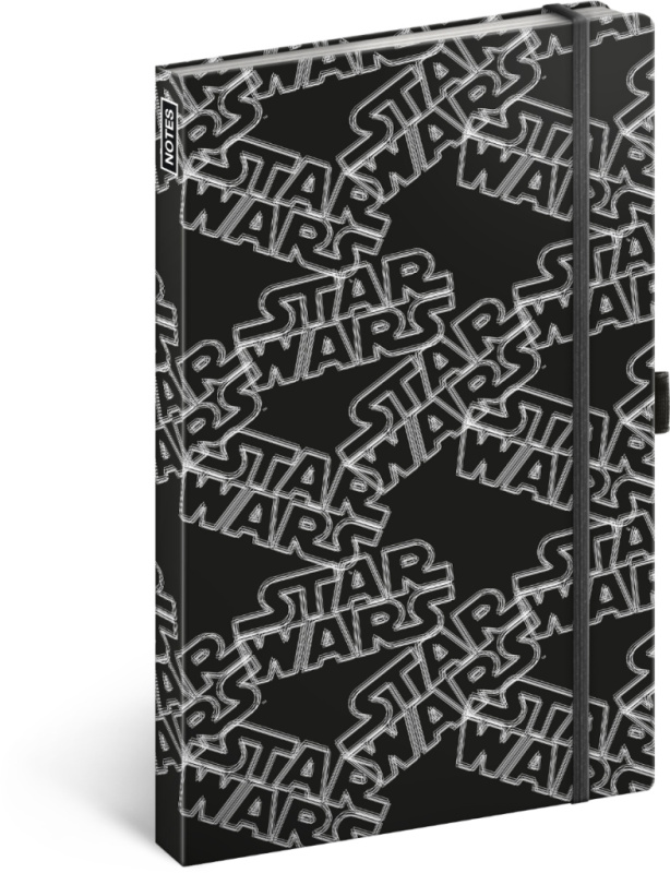 Poznámkový blok Star Wars černý linkovaný 13 x 21 cm