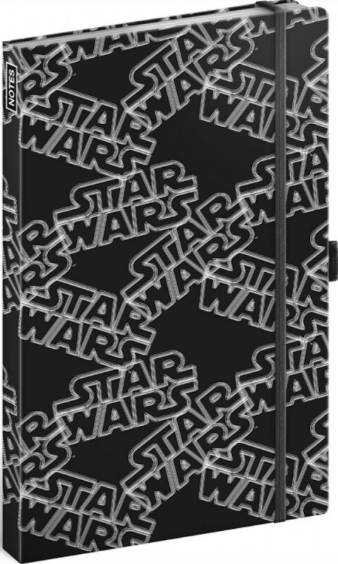 Poznámkový blok Star Wars černý linkovaný 13 x 21 cm