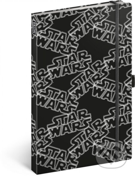 Poznámkový blok Star Wars černý linkovaný 13 x 21 cm