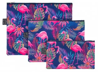 Set 3 taštiček Plameňáci Presco Group