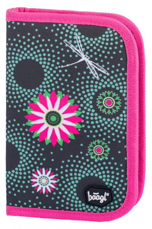 BAAGL Školní penál klasik Květiny Presco Group