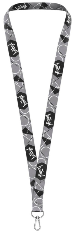 Šedý přívěsek na klíče lanyard