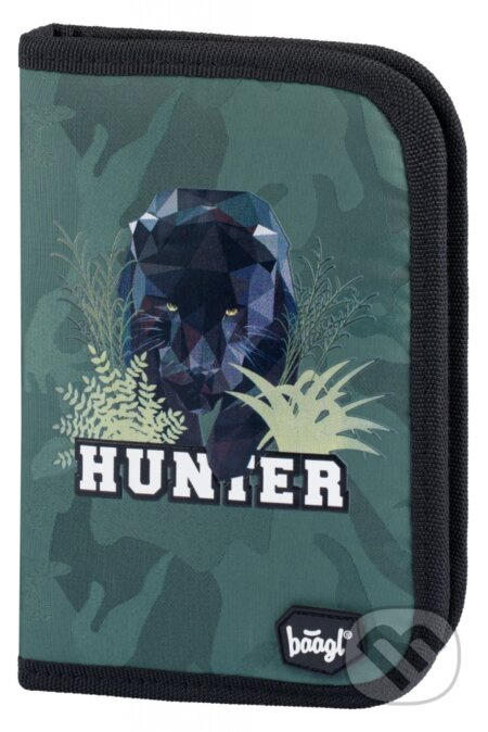 Školní penál klasik Baagl Panter "Hunter" (dvě chlopně)