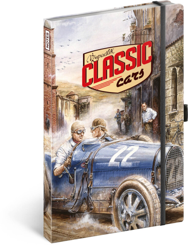 Notes Classic Cars – Václav Zapadlík, linkovaný, 13 × 21 cm