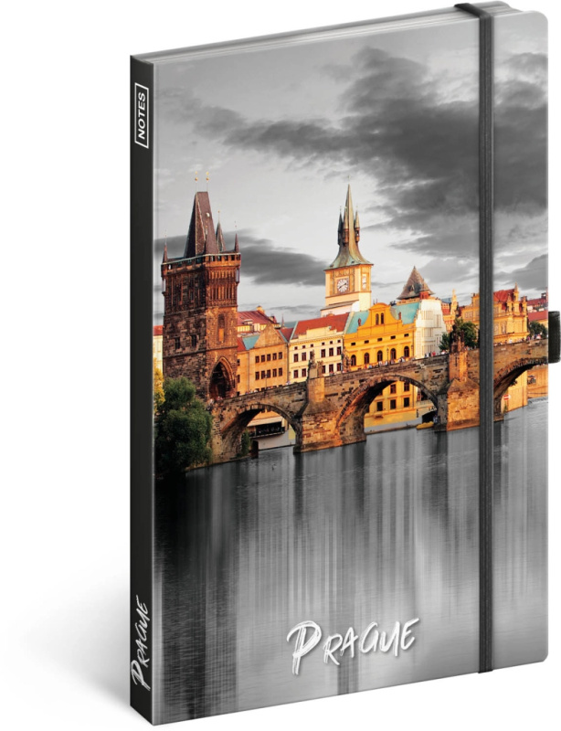 Notes Prague - Karlův most (linkovaný s gumičkou na uzavření)