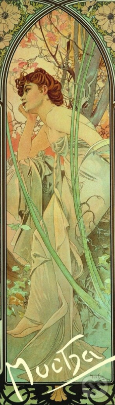Záložka Alfons Mucha – Evening contemplation