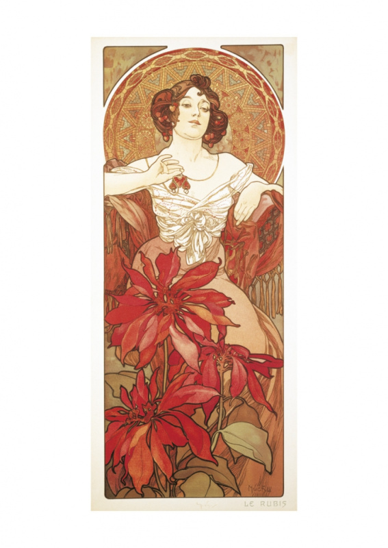 Pohled Alfons Mucha – Ruby, krátký Presco Group