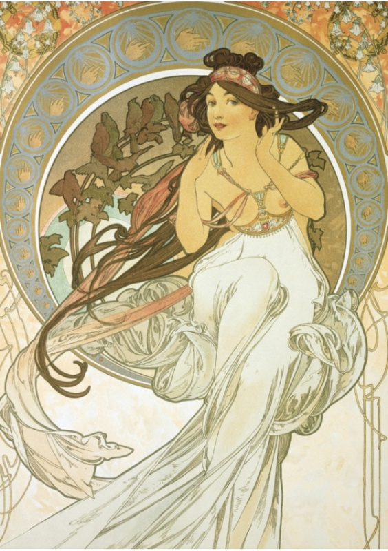 Pohled Alfons Mucha – Music, krátký Presco Group