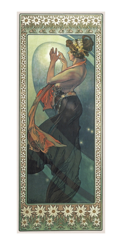 Pohled Alfons Mucha – Pole Star, dlouhý Presco Group