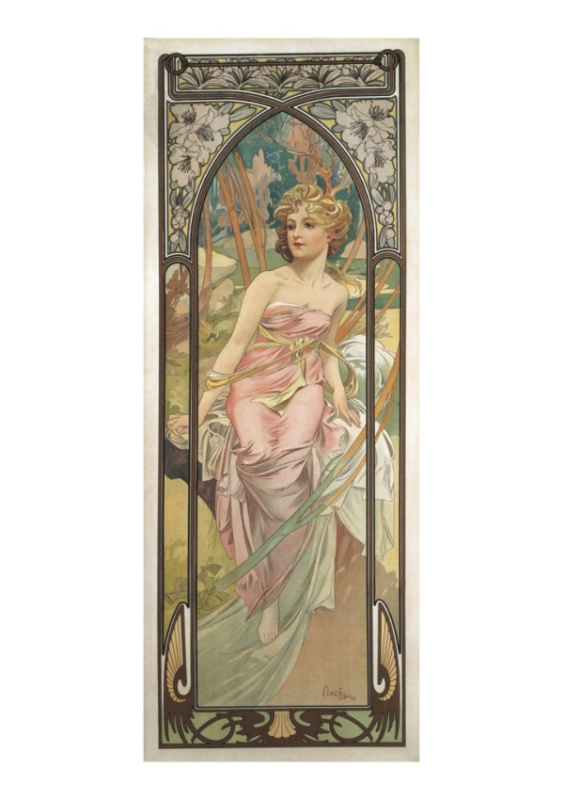 Pohled Alfons Mucha – Morning pohled, dlouhý Presco Group