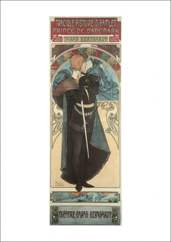 Pohled Alfons Mucha – Hamlet, krátký  Presco Group