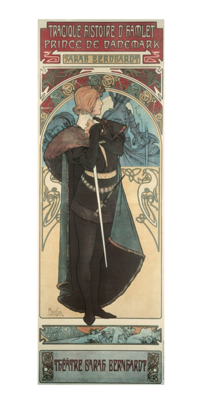 Pohled Alfons Mucha – Hamlet, dlouhý  Presco Group