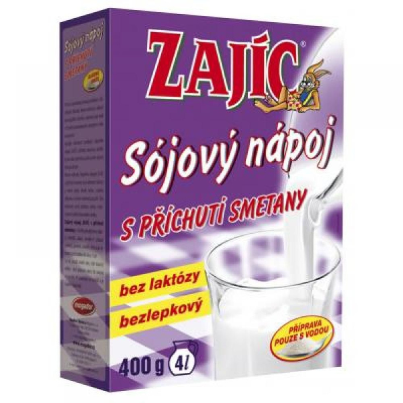 MOGADOR Sójový nápoj Zajíc s příchutí smetany v papírové krabičce 400 g