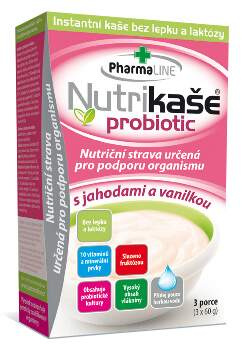 Nutrikaše probiotic jahoda a vanilka 3x60g