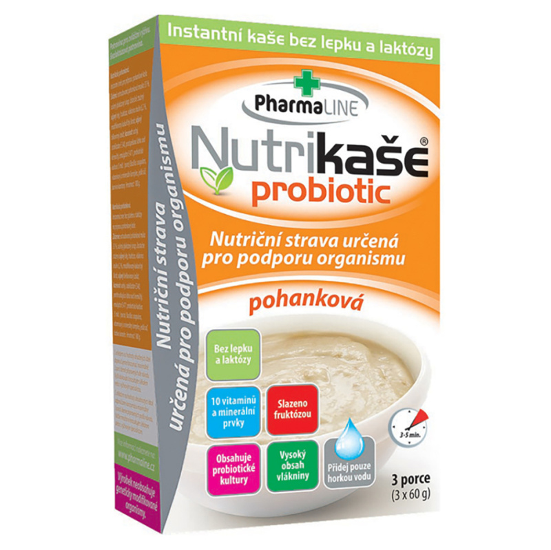PHARMALINE Nutrikaše probiotic pohanková 3 x 60 g