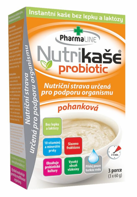 PHARMALINE Nutrikaše probiotic pohanková 3 x 60 g