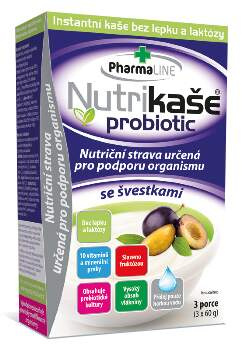 PHARMALINE Nutrikaše probiotic se švestkami 3 x 60 g