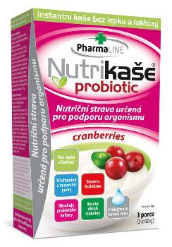PHARMALINE Nutrikaše probiotic s brusinkami 3 x 60 g