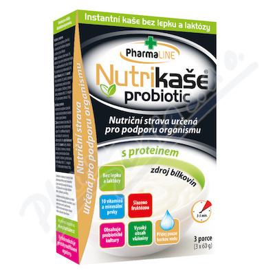 PHARMALINE Nutrikaše probiotic s proteinem 3 x 60 g