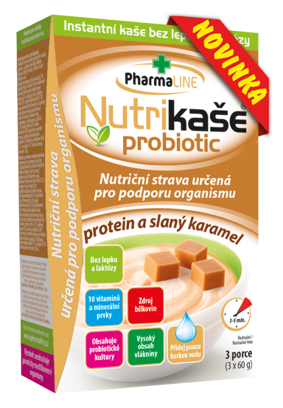 Nutrikaše probiotic protein a slaný karamel 3x60 g