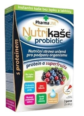 Nutrikaše Probiotic protein a superfruits 3x60 g