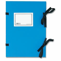 HIT Office - desky s tkanicí  - modré, se štítkem