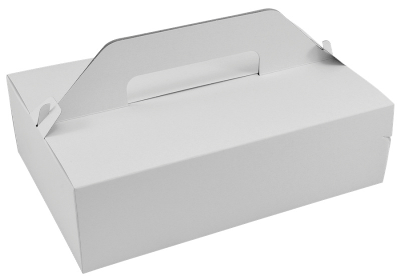 EcoRevolution Obaly Krabice na dort papírová 27x18x10 cm s uchem 50 ks