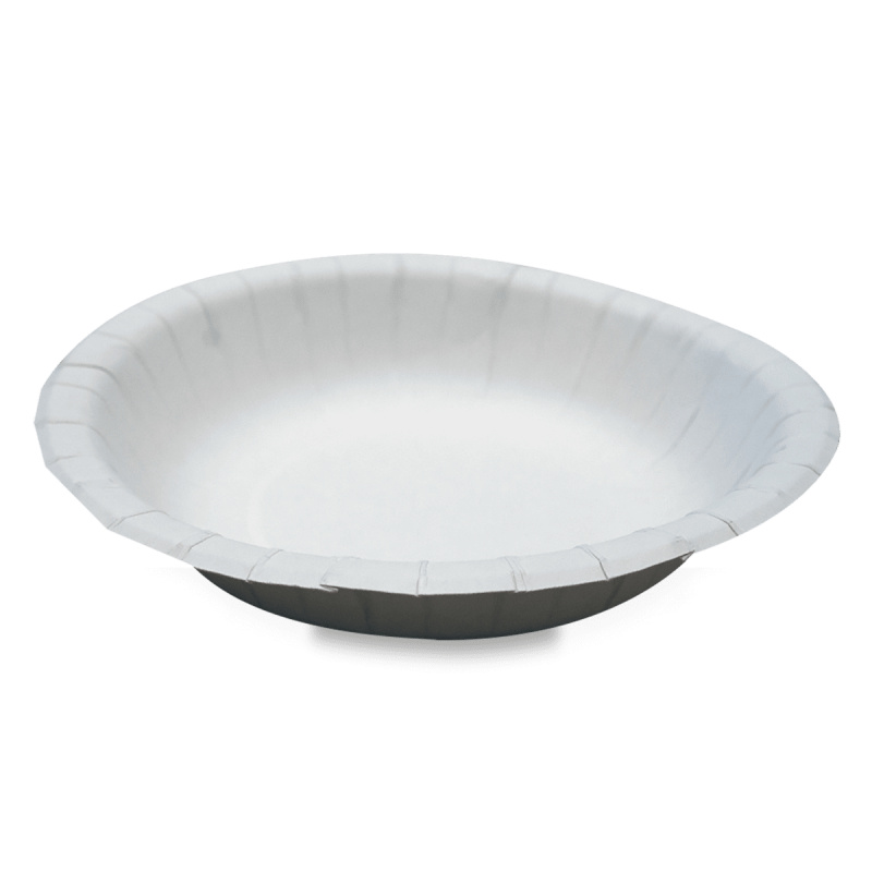 Ideal - papírový talíř hluboký, s tukovou bariérou - průměr 20 cm, 50 ks