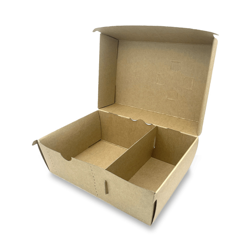 Burger box s přepážkou - 19 x 13 x 10 cm, 100 ks