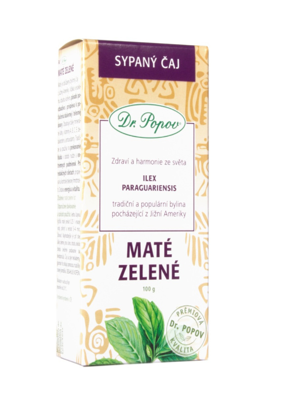 Maté zelené, bylinný čaj, 100 g Dr. Popov