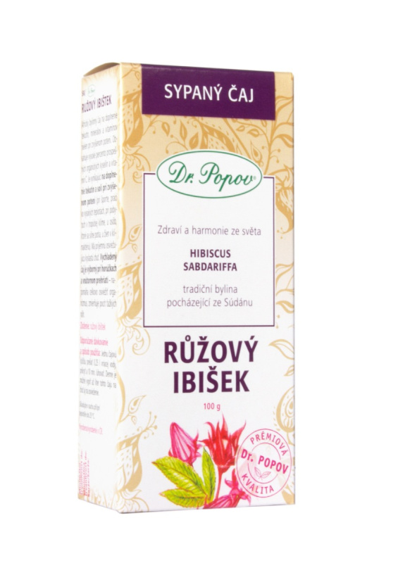 Růžový ibišek, bylinný čaj, 100 g Dr. Popov