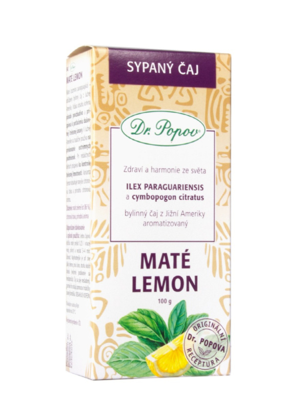 Maté lemon, bylinný čaj, 100 g Dr. Popov