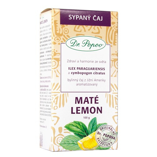 Maté lemon, bylinný čaj, 100 g Dr. Popov