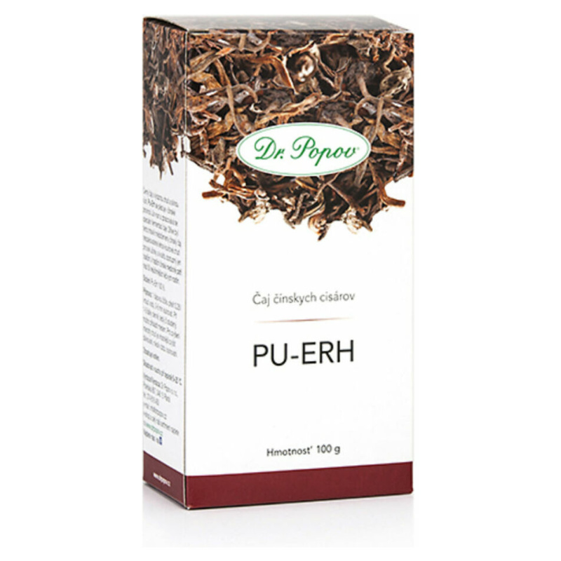 Pu-Erh, polofermentovaný čaj, 100 g Dr. Popov