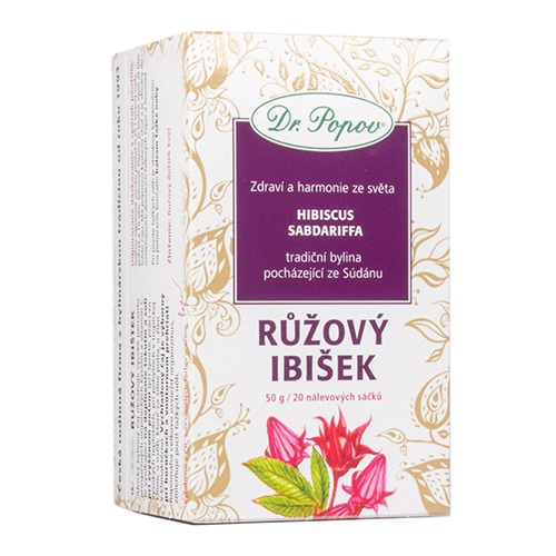 Růžový ibišek, bylinný čaj, 50 g Dr. Popov