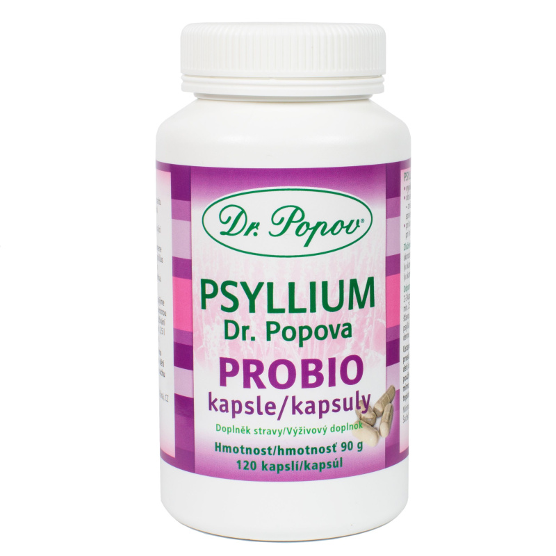Psyllium Dr. Popova PROBIO kapsle, 120 ks Dr. Popov