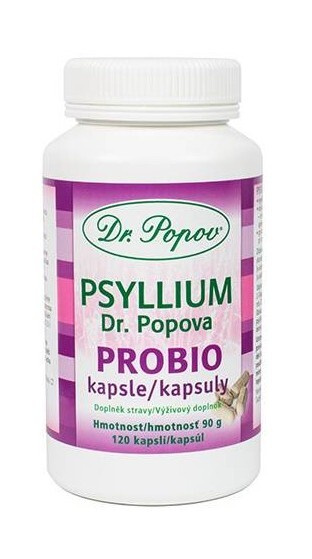 Psyllium Dr. Popova PROBIO kapsle, 120 ks Dr. Popov